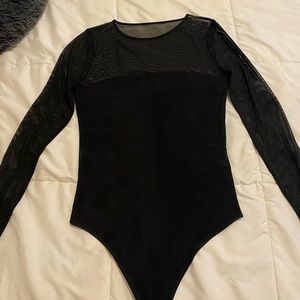 Black part mesh Abercrombie and Fitch body suit